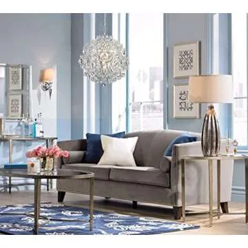 Bestier Crystal Chandelier for Dining Room and Living Room