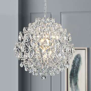Bestier Crystal Chandelier for Dining Room and Living Room