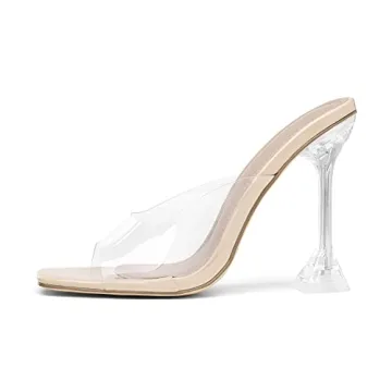 DREAM PAIRS Clear Heels for Weddings and Parties