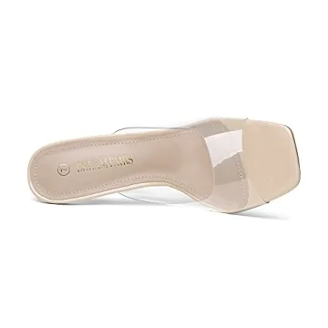 DREAM PAIRS Clear Heels for Weddings and Parties