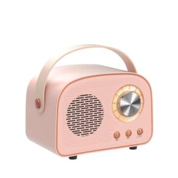 Aresrora Retro Bluetooth Speaker,Wireless Vintage Speaker,Outdoors Wireless Portable Bluetooth Speaker Supports TWS Pairing/U-Disk/TF Card/AUX for Home,Travel,Outdoor (Cyan)