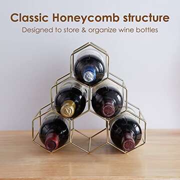 FOMANSH Counters Wine Rack - Modern 6 Bottle Holder