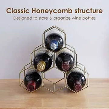 FOMANSH Counters Wine Rack - Modern 6 Bottle Holder