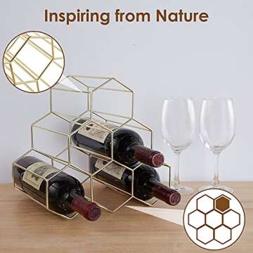 FOMANSH Counters Wine Rack - Modern 6 Bottle Holder
