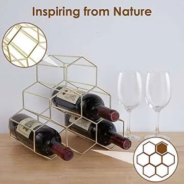 FOMANSH Counters Wine Rack - Modern 6 Bottle Holder