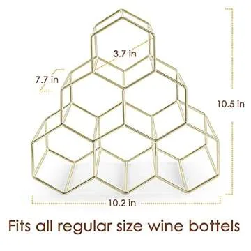 FOMANSH Counters Wine Rack - Modern 6 Bottle Holder