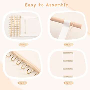 POVETIRE Headband Holder for Girls Baby Headband Organizer Head Bands Hair Accessories Display Organizer Wall Hanging Decor for Nursery Toddler Girl Room