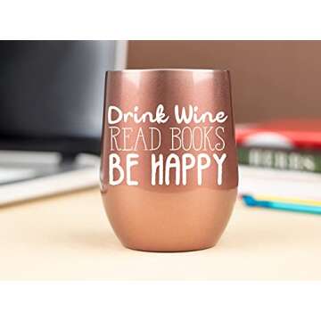 KLUBI 12 Ounce Book Lovers Tumbler - Perfect Gift for Readers