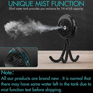 COMLIFE Misting Stroller Fan for Outdoors and More