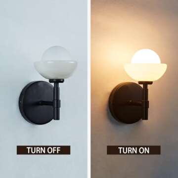 Modern Matte Black Alabaster Hand-Carved Wall Sconce