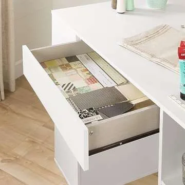 South Shore Crea Craft Table with Storage & Durability