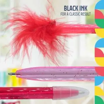 Shop Dazzling Toys Cute Feather Pen Set – 12 Multicolor Quills