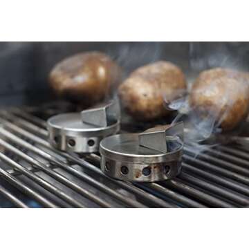 Steven Raichlen Best of Barbecue Stainless Steel Steven Raichlen Signature Series SR8180 Smoking Pucks (Set of 2)