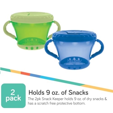 Nuby 2-Pack Snack Keepers for Mess-Free Toddler Snacking