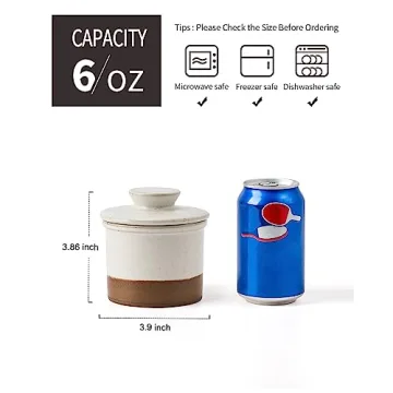 XELA Ceramic Butter Crock for Fresh, Spreadable Butter
