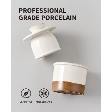 XELA Ceramic Butter Crock for Fresh, Spreadable Butter