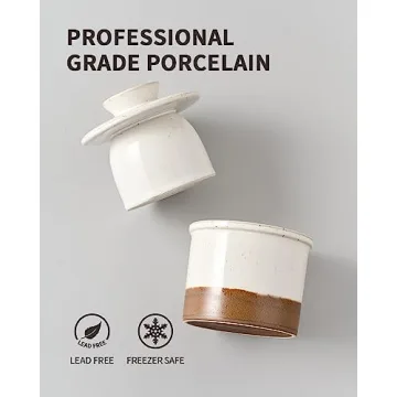 XELA Ceramic Butter Crock for Fresh, Spreadable Butter