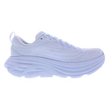 HOKA Bondi 8 Womens Shoes Size 7.5, Color: White/White