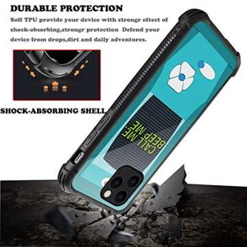 Goodsprout iPhone 12 Pro Case Blue Game Design Shockproof Hard Cover