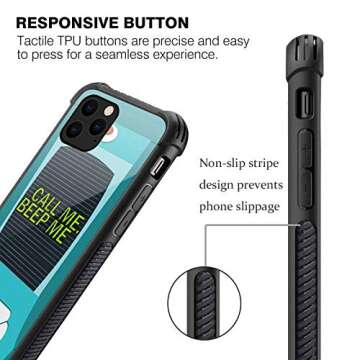 Goodsprout iPhone 12 Pro Case Blue Game Design Shockproof Hard Cover