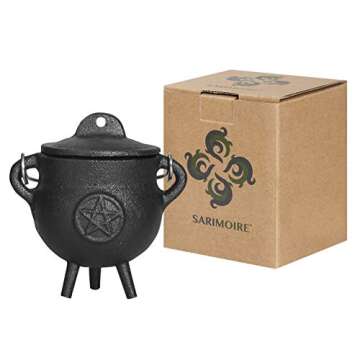 Enchanting 3.5 Inch Cast Iron Cauldron for Rituals