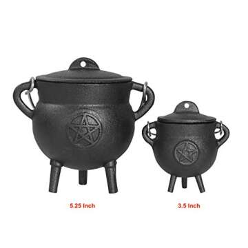 Enchanting 3.5 Inch Cast Iron Cauldron for Rituals