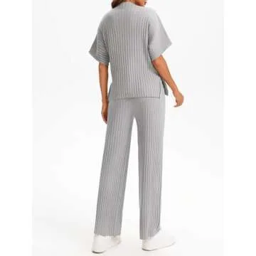 Tankaneo Women's Knit Sweater Set for Cozy Style