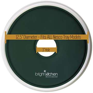 2 Fruit Leather Silicone Dehydrator Sheets with EDGES - NON-Toxic for Nesco Round Dehydrators Lip Mold Hold Batter Liquid Fruit Roll Up Fruit Leather Circle ReUsable Flexible Non Stic (2 Edge)