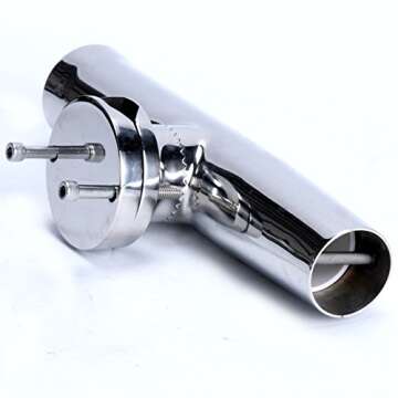 Amarine Made 4 Pcs Fishing Rod Holder, Stainless Tournament Style Clamp on Rod Holder, Rail Mount Fishing Pole Holder for Rails 1-1/4" to 2"