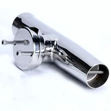 Amarine Made 4 Pcs Fishing Rod Holder, Stainless Tournament Style Clamp on Rod Holder, Rail Mount Fishing Pole Holder for Rails 1-1/4" to 2"