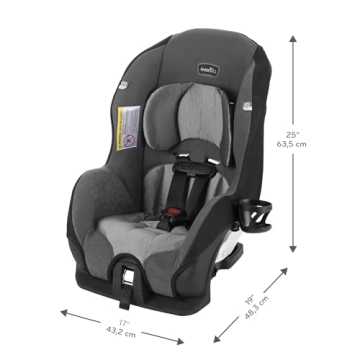 Evenflo Tribute LX Lightweight Convertible Car Seat - Travel Friendly