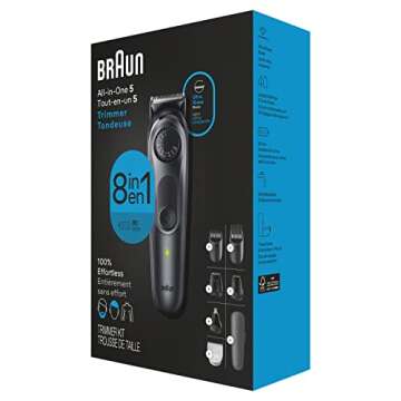 Braun All-in-One Style Kit Series 5 5471, 8-in-1 Trimmer for Men with Beard Trimmer, Body Trimmer fo...