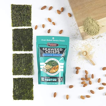 Healthy Vegan Seaweed Crisps Almond Sesame Gluten-Free