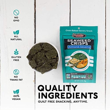 Healthy Vegan Seaweed Crisps Almond Sesame Gluten-Free