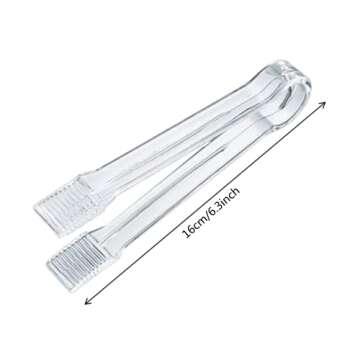 20 Pack of Set Plastic Buffet Serving Tongs Mini Serving Utensil Tongs Appetizers Tongs and Plastic ...