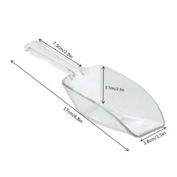 20 Pack of Set Plastic Buffet Serving Tongs Mini Serving Utensil Tongs Appetizers Tongs and Plastic Kitchen Scoops Clear Ice Scoop Buffet Scoop for Candy Dessert Buffet Ice