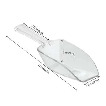 20 Pack of Set Plastic Buffet Serving Tongs Mini Serving Utensil Tongs Appetizers Tongs and Plastic Kitchen Scoops Clear Ice Scoop Buffet Scoop for Candy Dessert Buffet Ice