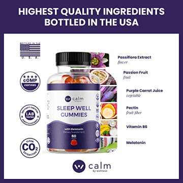 Calm by Wellness Sleep Well Gummies, Extra Strength 30 Count