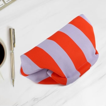 Oweisong Striped Clutch Purses for Women Woven Dumpling Bag Colorful Crochet Cloud Evening Handbag Summer Beach Clutch