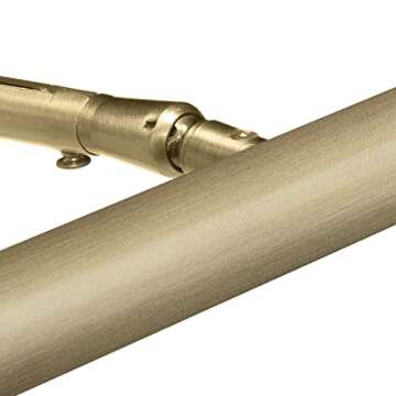 Maxxima 14 in. LED Picture Light - Integrated LED Display Wall Light, 3000K Warm White, 200 Lumens, Includes On/Off Switch, Adjustable Decor Light for Indoor Art Display - Antique Brass Finish