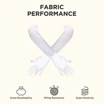 Elegant Vintage 1920s Satin Opera Gloves for Women