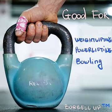 Barbell UP Professional Weight Lifting Thumb Tape - Protects Finger Tape, Adhesive for Powerlifting, Yoga & Gym, Hand Grip Support for Weightlifting, Deadlift, Barbell Hook Grip (RAINBOW)