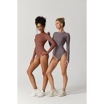 QINSEN Women's Long Sleeve Bodysuit for Elegance