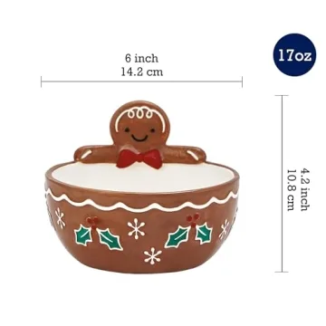 Charming Bico Gingerbread Man Candy Bowl for Holidays