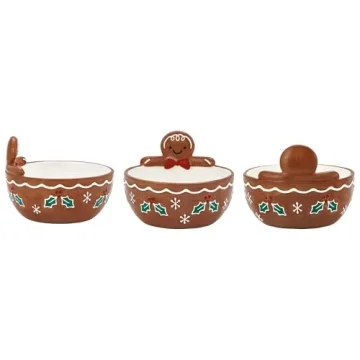 Charming Bico Gingerbread Man Candy Bowl for Holidays