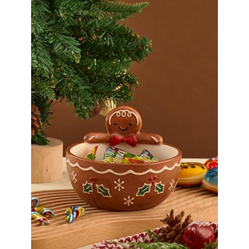 Charming Bico Gingerbread Man Candy Bowl for Holidays
