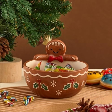 Charming Bico Gingerbread Man Candy Bowl for Holidays