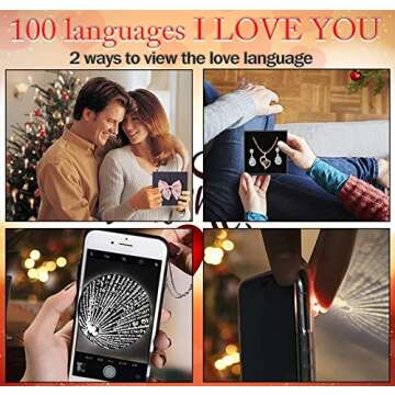 Lytoybe Eternal Rose Gift Box with Heart Necklace