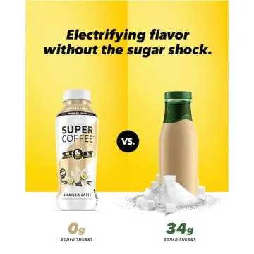 SUPER COFFEE, Keto Protein Coffee (0g Added Sugar, 10g Protein, 80 Calories) [Variety Pack] 12 Fl Oz, 12 Pack | Iced Smart Coffee Drinks