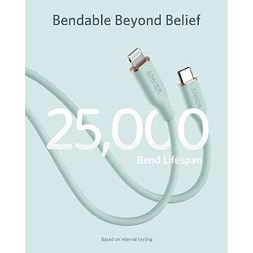 Anker USB-C to Lightning Cable for Fast Charging (Mint Green)